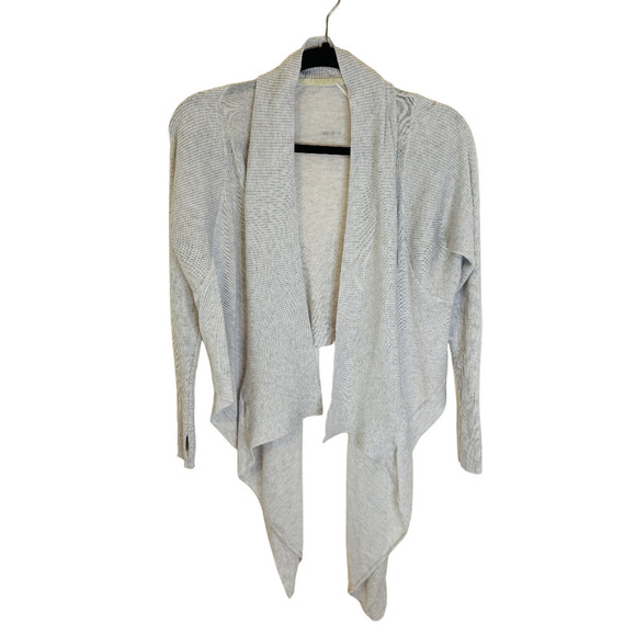 Lululemon Light Grey Wrap Sweater Sz Medium - Picture 2 of 9